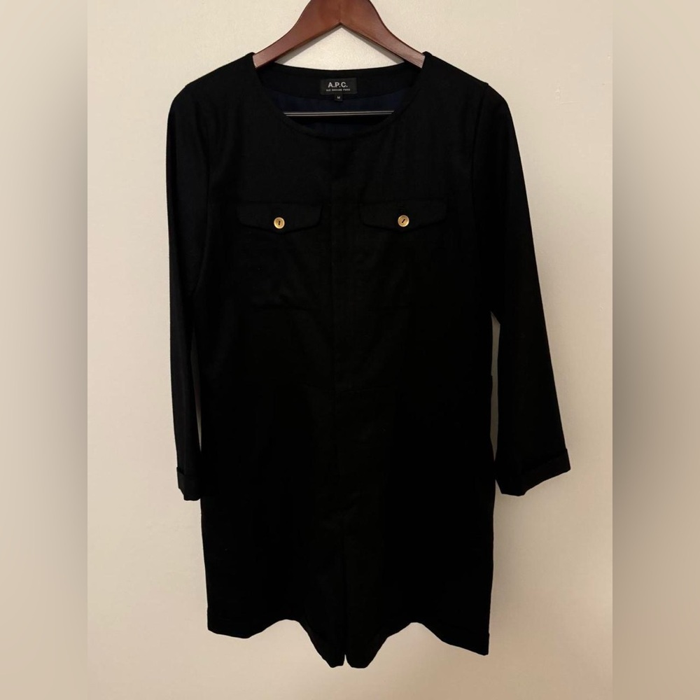 A.P.C. Black Dress with Gold Accents